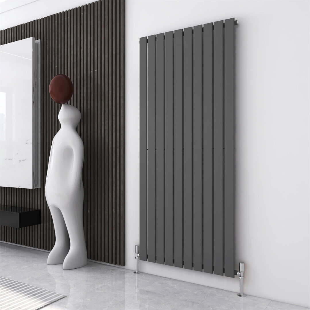 Symple Stuff Aarvik Designer Radiator Grey 1800cm H x 680cm W