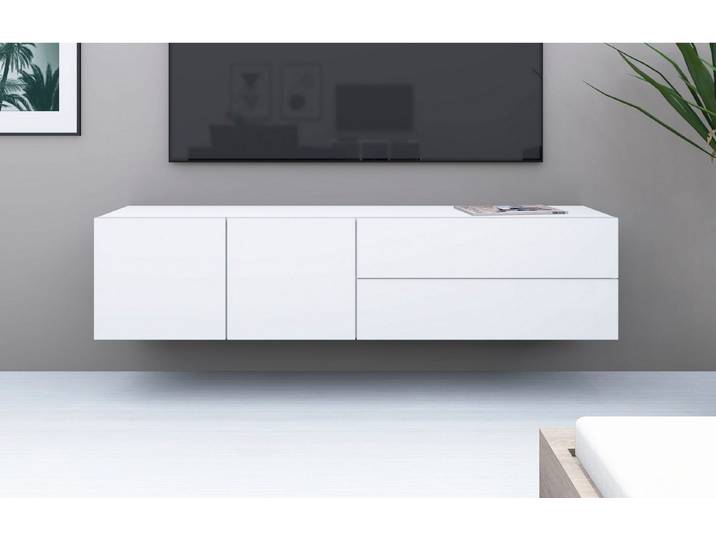 borchardt Möbel Lowboard Sophia, TV-Schrank Breite 152 cm, 2 Türen und 2 Schubkästen, hängende Montage