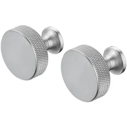Rof Wandhaken rund 2er-Set – Design Haken mit Rändelstruktur Matt