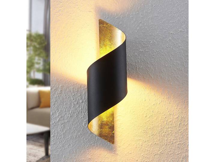 Chenotara Applique Murale Black/Gold - Lindby Desirio - Salon / séjour - Moderne - Métal - Rond