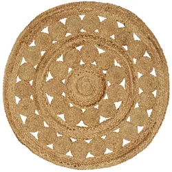 vidaXL, Teppich, Kamelen (Mehrere übereinanderliegende Kreise) (90 cm)