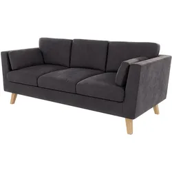 3-SITZER-SOFA Mario Graphit Microfaser