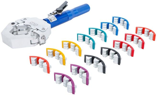 BGS Jeu de pinces à sertir hydraulique pour raccords de tuyaux flexible ; BGS technic (72093)