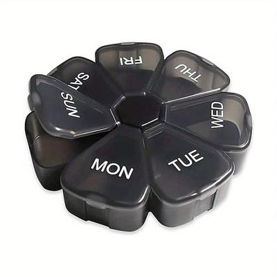 1 Stück Pillen-Organizer, wöchentlicher Pillen-Organizer, Pillenbox, Medikamenten-Organizer, Pillenetui, Pillenbehälter, Pillenbox 7 Tage, Pillenhalter, Reise-Pillenetui