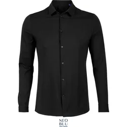 NEOBLU Herren Hemd langarm Balthazar Men deep black XXL