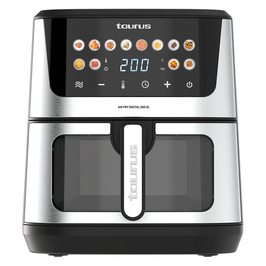 Taurus Digitaler Heissluftfritteuse mit Touchscreen, 12 Programmen und Doppelheizung (8 l) (AF1703XD)