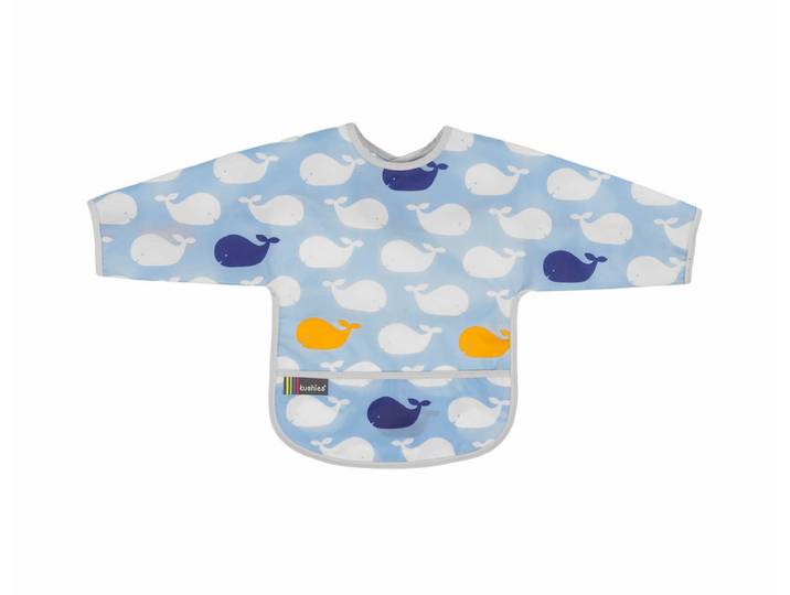 Kushies CleanBib Lätzchen mit Ärmeln 6-12 Monate Wale