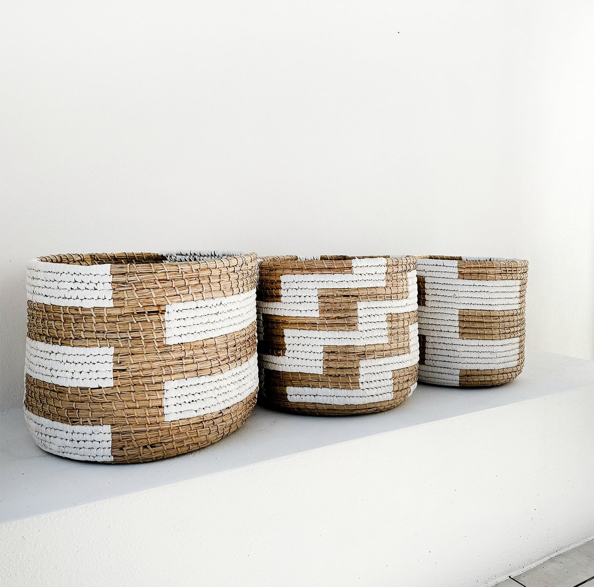 Little Lofts Mand Elin XL met handvatten van zeegras en hout