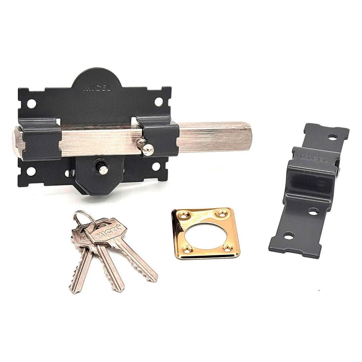 Micel Sicherheitsschloss crr06 105b/50 Stahl Grau 50 mm obenauf legen (63027238)