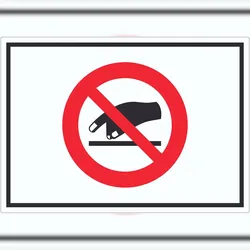 HB-Druck Berühren verboten Symbol Aufkleber A3 (297x420mm)