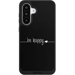 Nivocase Handyhülle für Samsung Galaxy A56 5G Hülle NIVOpure Case Schwarz Glück Sprüche Statement (Samsung Galaxy A56 5G), Smartphone Hülle, Schwarz