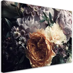 WANDBILD pastell peony bouquet blumen