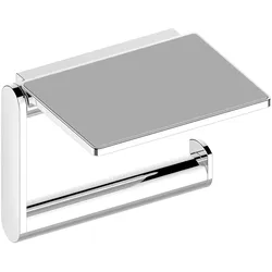 KEUCO PLAN Toilettenpapierhalter mit Ablage, schwenkbar, 14973010000, Farbe: Verchromt