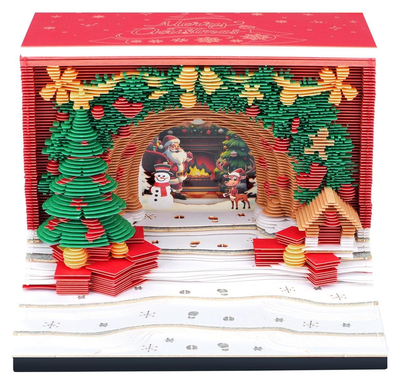 3D Kerstkalender 2026 met elegante papermodellen voor volwassenen