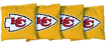 Skip's Garage Kansas City Chiefs NFL Football Yellow Cornhole Bags