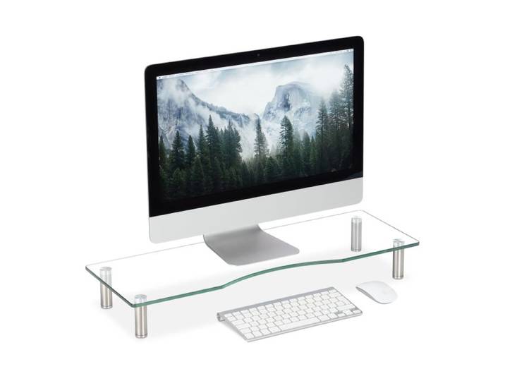 Relaxdays Monitor verhoger glas