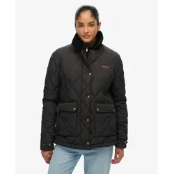 Superdry für Damen. W5011957A Innenjacke mit Cordbesatz schwarz (XS), Lässig, Polyester
