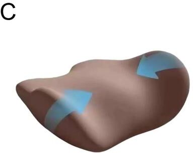 Uplift Essentials Special Lumbar Support Cushion Sleep Lumbar Pillow Ergonomic Soft Comfortable Memory Cotton Bed Lumbar Protrusion Back S brown