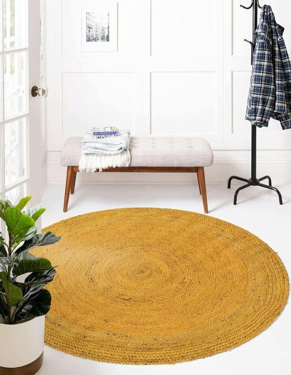 Rond Jute Vloerkleed in Boho Stijl