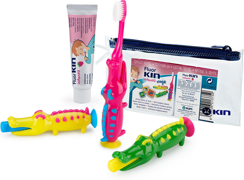 Kin Fluor Infantil Viaje Cocodrilo cofanetto 3 pz