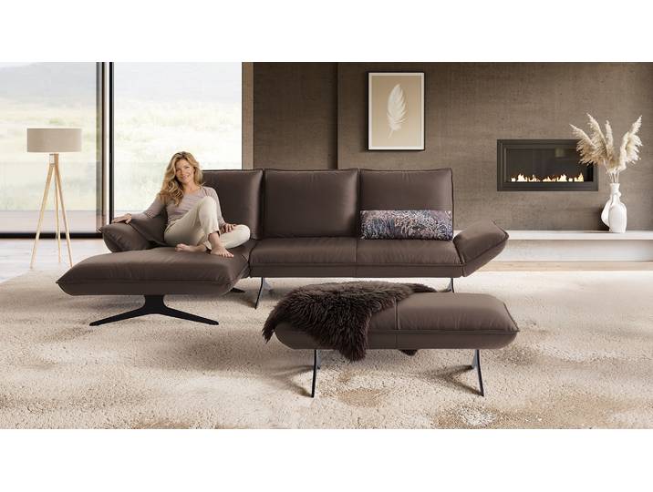 Koinor Ecksofa Prime mit manueller Rückenfunktion in Leder