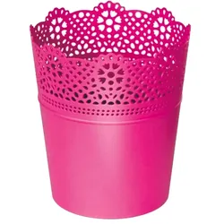 Prosperplast - LACE Blumentopf - 13,5x13,5x15,5cm in Fuchsia Farbe