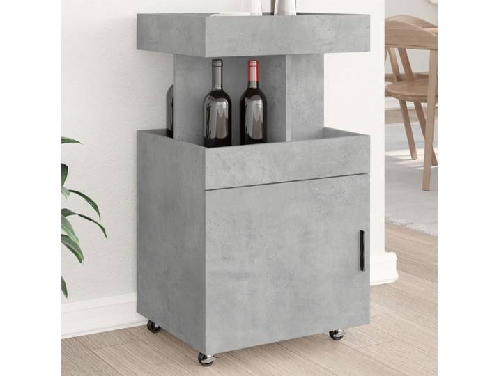 vidaXL Barwagen Betongrau 50x41x89 cm Holzwerkstoff