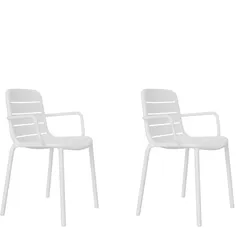 Sesseln Gina Resol Kunststoff Weiß (2er Set)