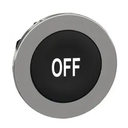 Schneider Electric ZB4FA235 Drucktaster, Frontelement, Harmony XB4F, Metall, 30mm, schwarz, beschriftet OFF, tastend
