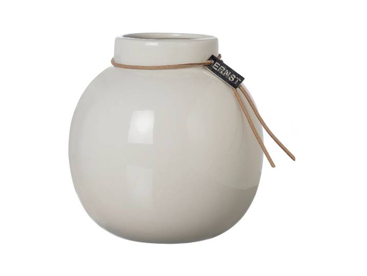 ERNST Vase Ernst émaillé blanc Ø14 cm