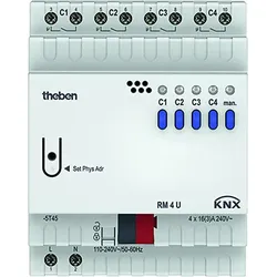 Theben Schaltaktor 4-fach, o.Erweiter. RM 4 U KNX