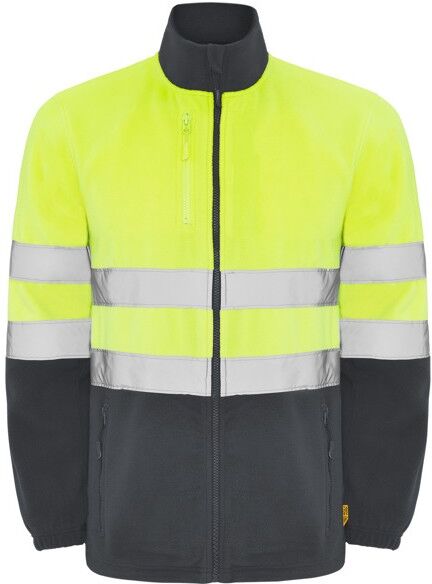Veste micropolaire personnalisable haute visibilité Altair XXL PLOMB/JAUNE FLUO