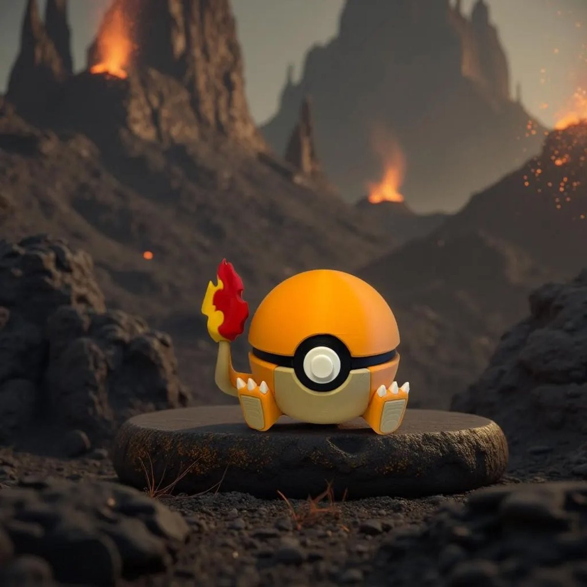 Hugo Monster 3D Print Charmander Collectible 3D-Geprinte Decoratie voor Volwassenen