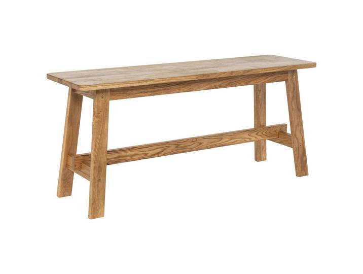 Linea Natura Hockerbank, Eichefarben, Holz, Eiche, massiv, 100x45x29 cm,