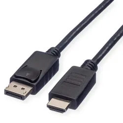 ROLINE RECYCLED MATERIAL ROLINE RM DisplayPort Kabel DP - HDTV, ST/ST, schwarz, 2 m