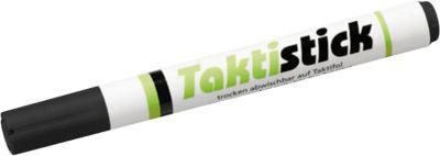 Textmarker Taktistick, für Taktifol-Taktikfolien/Taktiboards, Keilspitze, Schreibfarbe Schwarz, 1 Stück