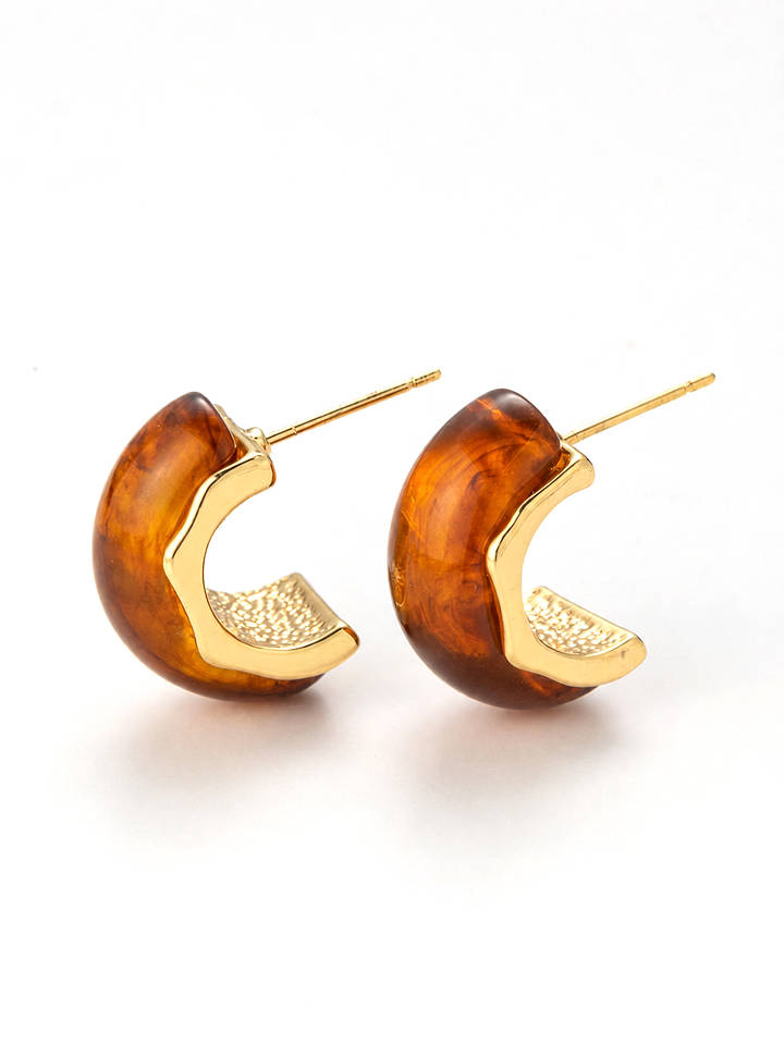 Pierres de Jade Vergold. Ohrringe - onesize