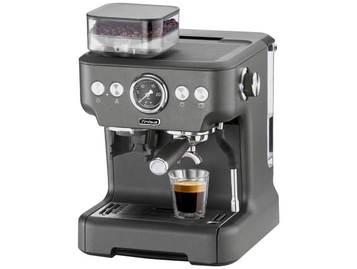 Trisa Electronics Espressomaschine, Akaziefarben, Metall, 2700 ml, 32.5x41x28 cm, RoHS, Fsc, Kochgeschirr, Küchengeräte, Kaffeemaschinen & Milchschäumer