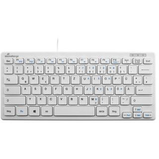 MediaRange Kompakt Tastatur USB Deutsch weiß (kabelgebunden)