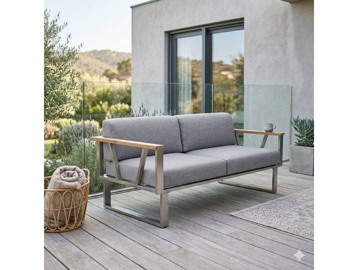 Zebra Belvedere Gartenloungesofa Edelstahl/Olefin