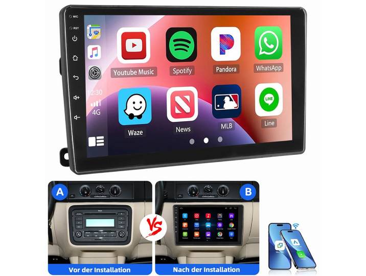 ESSGOO Für Skoda Fabia II MK 2 2011-2013 Android 15 Apple Carplay Autoradio (RDS, Digitalradio (DAB), FM, AM, 2 DIN Carplay Android Auto GPS WIFI Bluetooth Navigationsgeräte)