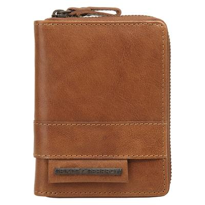 Geldbörse SPIKES & SPARROW "SPIKES & SPARROW Damen RFID echt Leder", Damen, braun (cognac), Leder, Kleinlederwaren, echt Leder