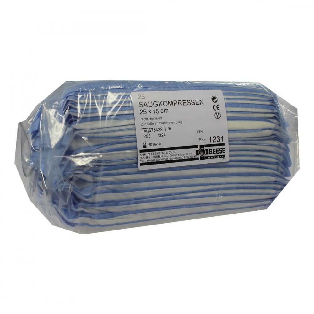 Meditrade GmbH Saugkompressen unsteril 15x25 cm 1231 00137727