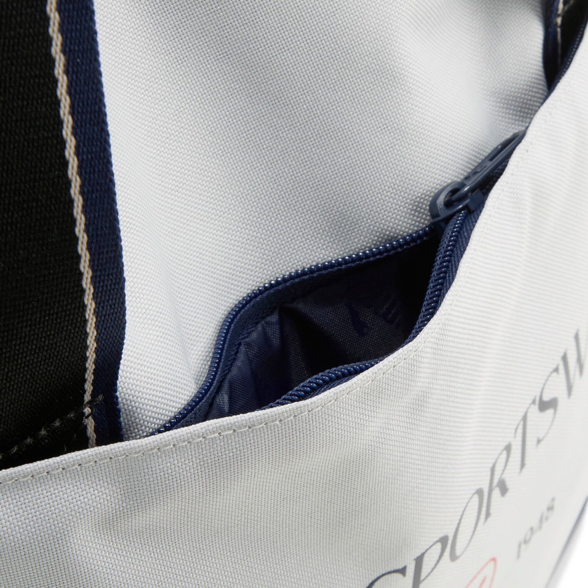 Schultertasche PUMA "PHASE CLASS TOTE", Damen, weiß (cool light gray, puma navy), Polyester, gemustert, Taschen Schultertasche, leichtes Material, robuste Verarbeitung