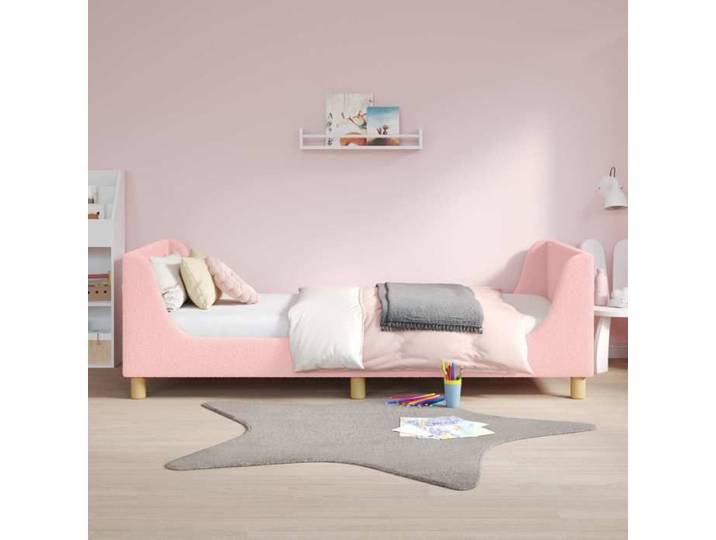 Moderne Cadre de lit pour enfants - avec tête de lit - Rose - 90x190 cm - Lit couchage @FR 4855