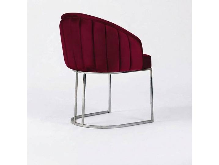 JVmoebel Esszimmerstuhl Moderner Lounge-Sessel in Rot aus hochwertigem Stoff, Made in Europa