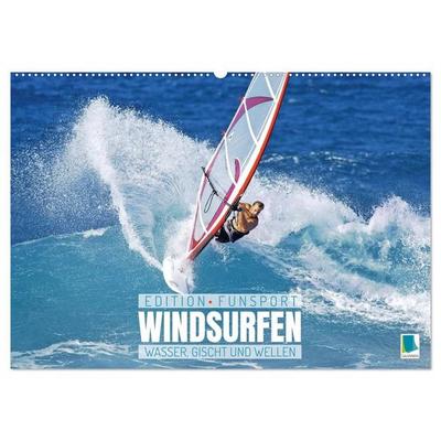 Windsurfen: Wasser, Gischt und Wellen - Edition Funsport (Wandkalender 2027 DIN A2 quer), CALVENDO Monatskalender