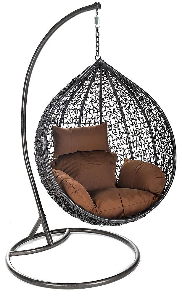 Hochwertiger Polyrattan Hängesessel Hängekorb Hängestuhl inkl. Regenabdeckung