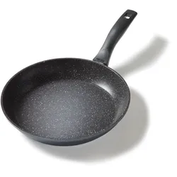 STONELINE Bratpfanne 28 cm, Pfanne Induktion geeignet, Pfanne mit echten Steinpartikeln beschichtet, Brat- & Universalpfannen aus Aluguss, große Pfanne