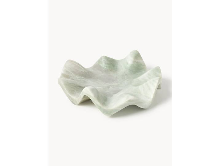 Handgefertigtes Deko-Tablett Gaia aus Marmor, Ø 30 cm